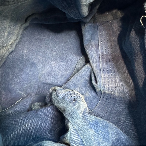 Free People We The Free Waxed Canvas Sling Bag ICELANDIS BLUE - Picture 8 of 10